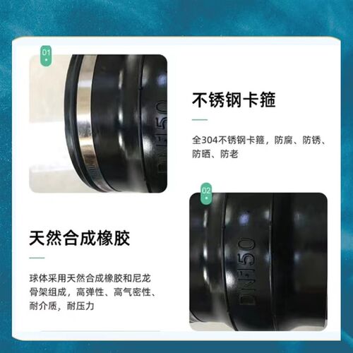 卡箍式橡胶软接头 可曲挠DN100 150管道柔性快速接头 减震器