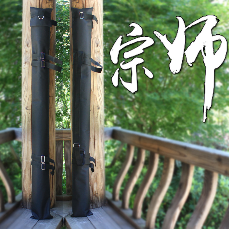 剑袋剑套加厚加长双层太极剑包可背纯黑色防水帆布老炮儿黑金刀袋图片