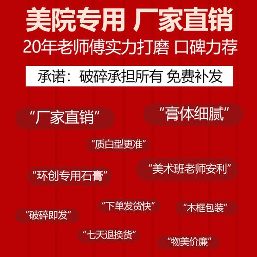 五官切面石膏像五官实面摆件石膏美术教具素描绘画美术静物石膏像