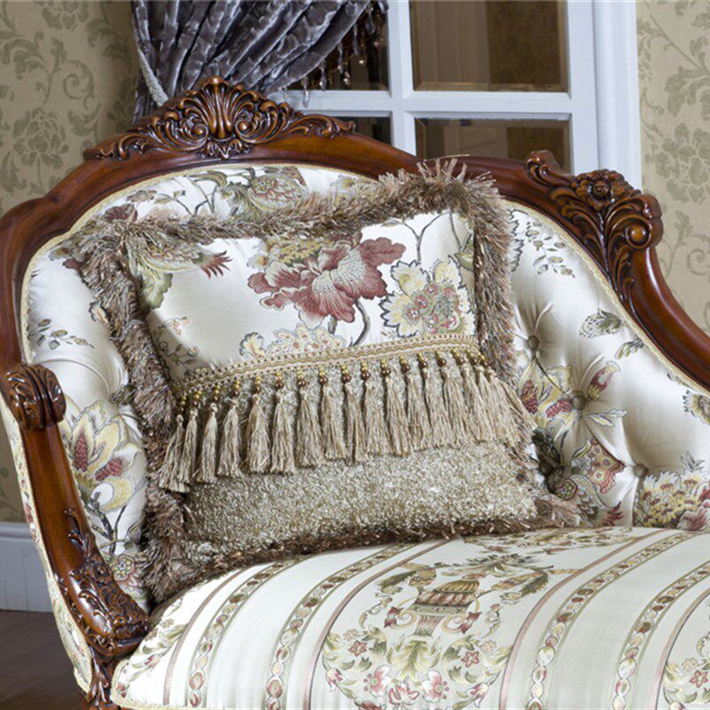 美式贵妃椅欧式实木美人榻懒人椅卧室客厅休闲躺椅复古雕花床尾榻