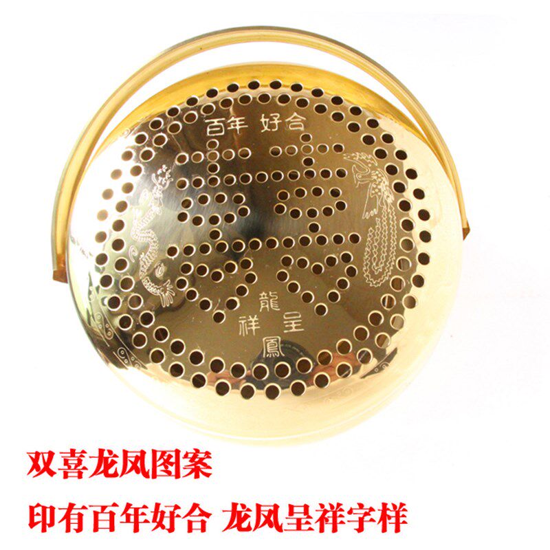 手工定制纯铜旺盆 铜火冲 火铳 铜手炉 暖手炉暖脚炉婚庆用品