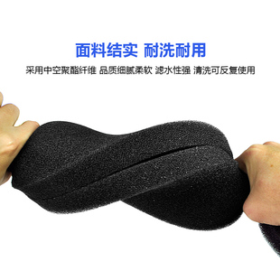 黑色过滤棉 生化棉 海棉过滤材料 鱼池鱼缸过滤密粗中孔培菌