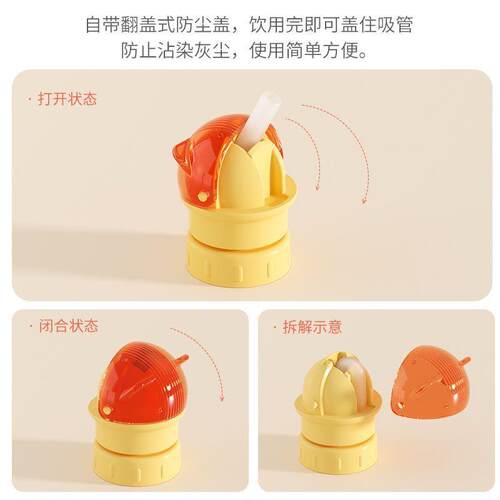 防呛水儿童吸管通用矿泉水瓶盖带吸管转换头宝宝喝水神器木豆盖帽