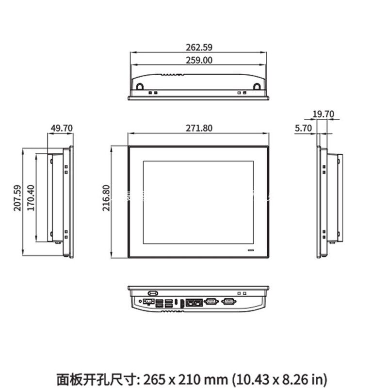全新PPC-310-RJ60A研华10寸无风扇工业平板电脑电容式触控工控机
