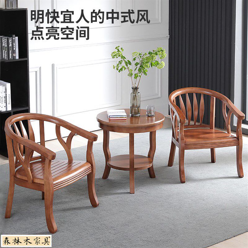 宾馆单人围椅棋牌室餐厅茶楼民宿休闲椅公寓椅子酒店客房布艺圈椅