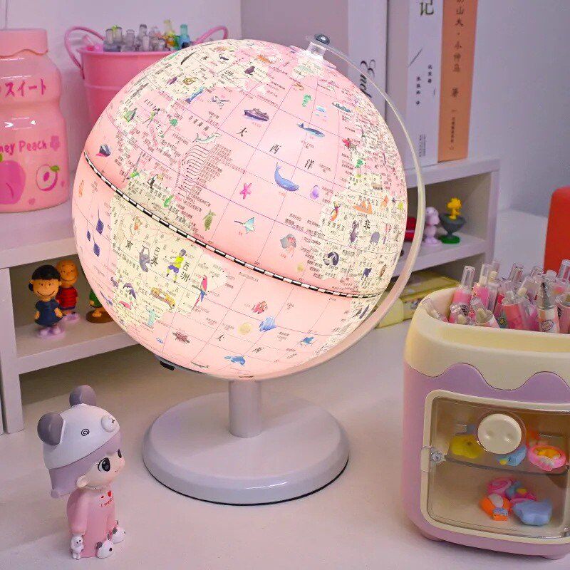 地球仪儿童启蒙双子座灯光ar智能互动粉色3d立体悬浮女童女孩男孩