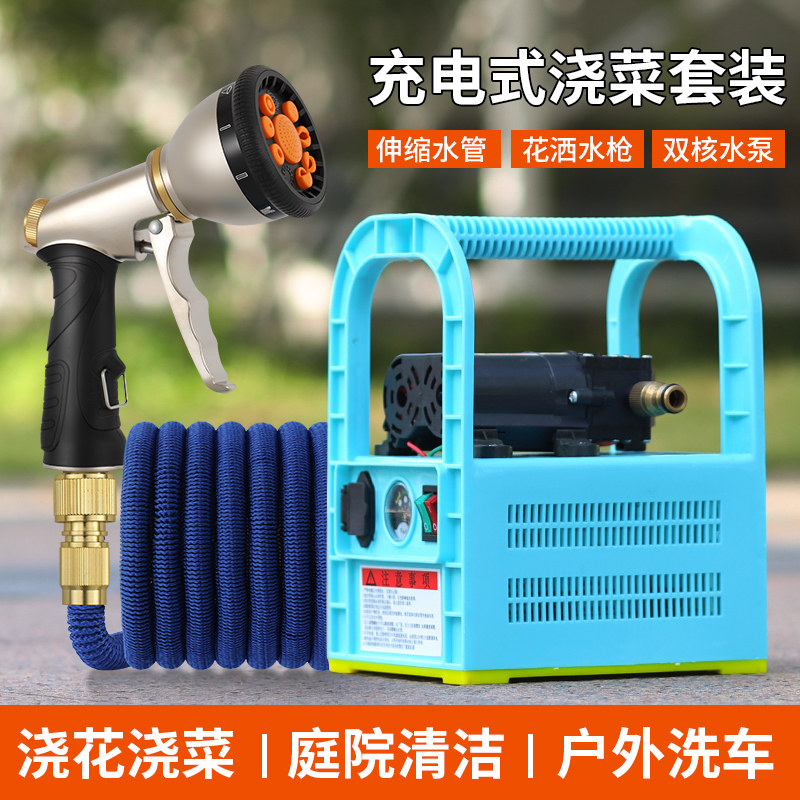 手提抽水机家用便携式浇菜水泵充电式浇花小型农用水泵浇水洗车