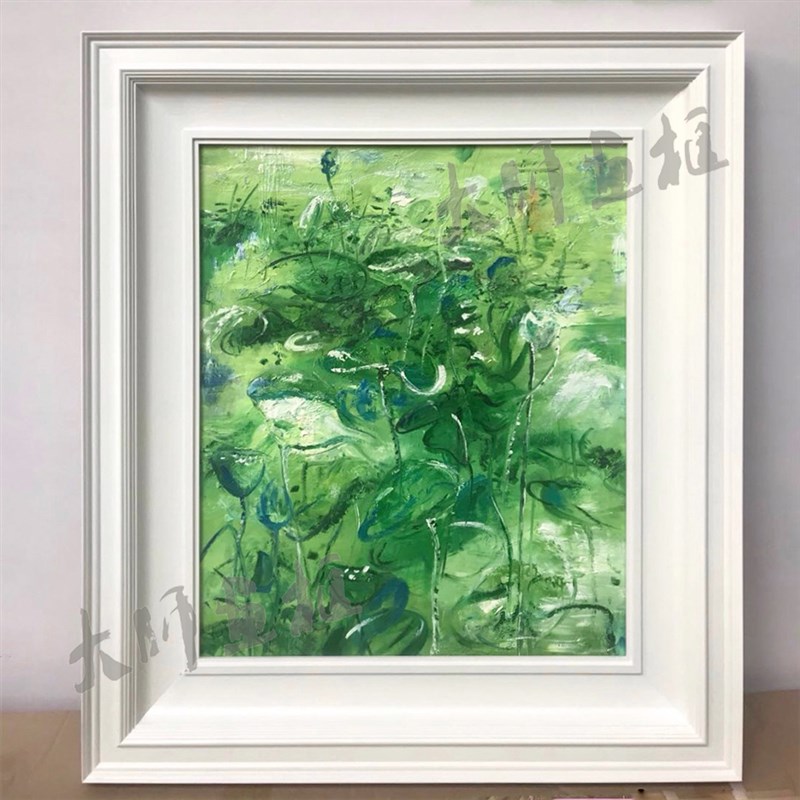 实木复古欧式白色油画外框定制装裱镜框相框水彩挂墙展览简约空框