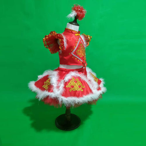 儿童喜庆演出服女童中国舞新年开门红舞蹈少儿学生元旦灯笼表演服