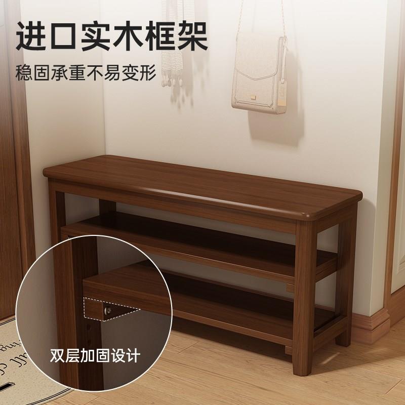 实木鞋柜家用门口简易收纳一体入户换鞋凳多层可坐式楼道室内鞋架