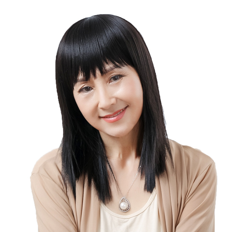 假发女长发自然中老年妈妈黑色长直发全头套化疗光头真发假头发套