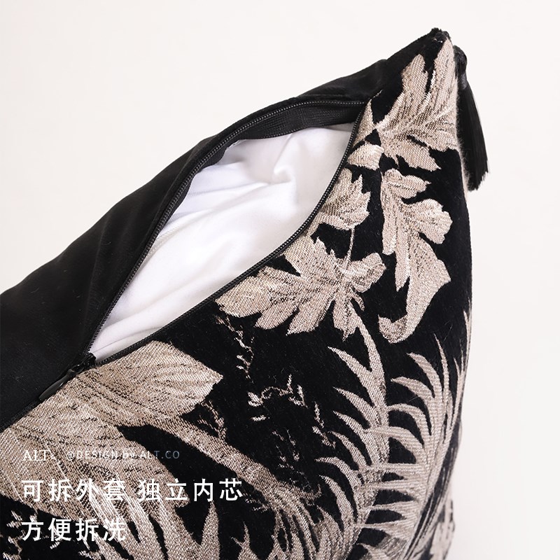 中古风沙发抱枕套客厅轻奢高级感方形靠枕头卧室床上靠背垫不含芯
