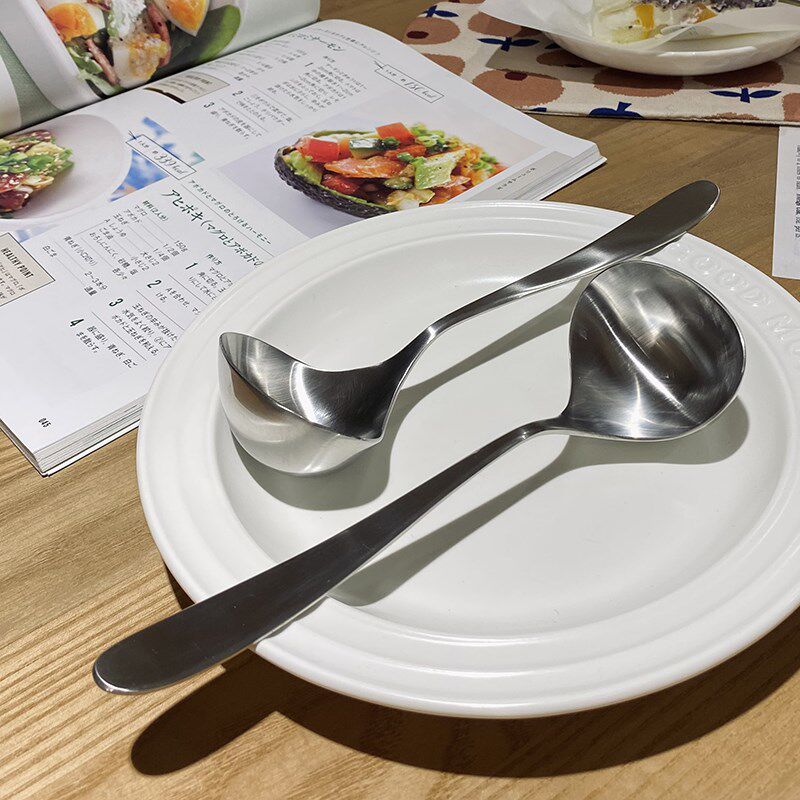 【老板娘自留款漂亮】厚料一体18/10不锈钢分汤勺子火锅勺子