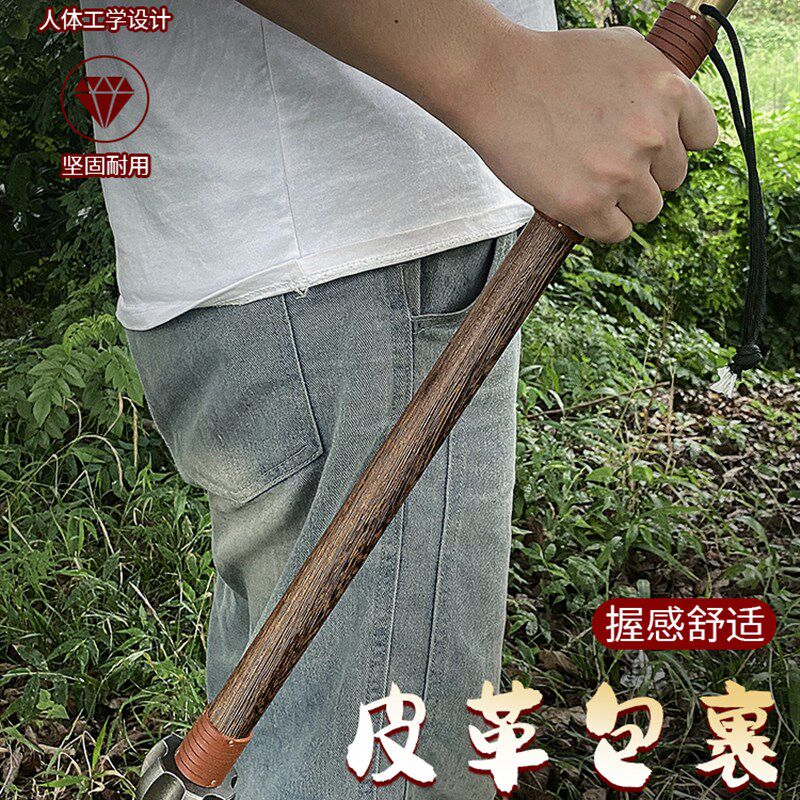 轴承钢锻打户外登山锤六角骨朵锤高硬度露营锤袖锤车载逃生安全锤