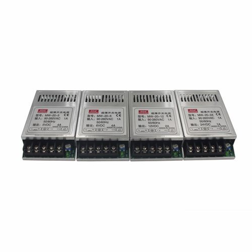 明伟开关电源 5V4A 12V2A 24V1A 20W超薄型开关电源宽压输入变压