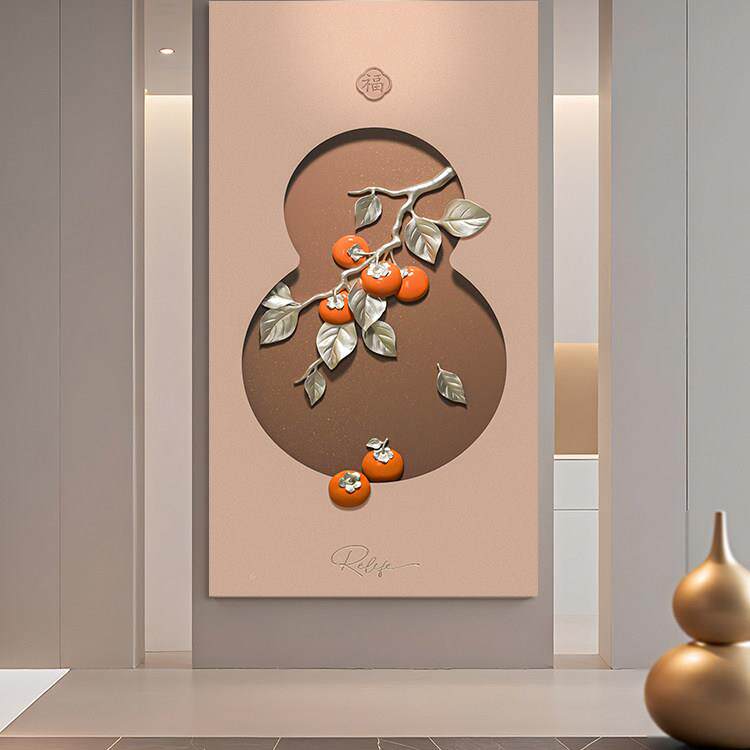 3D立饰体浮雕玄关挂画走廊道灯光现悠然上游代好事发生入户客厅装