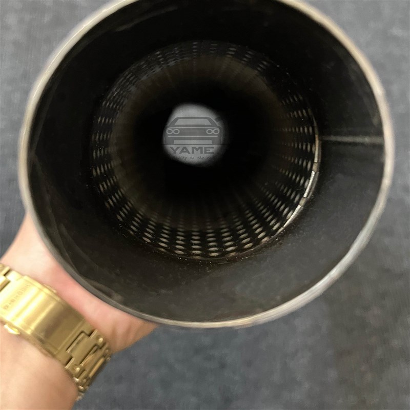 中段排气管通用隔热加长改装网芯直排直通消音器中鼓排气管焊接款