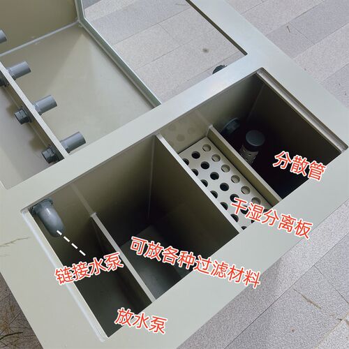 PP塑料正面玻璃侧边过滤鱼池超白玻璃观赏鱼缸水循环铲净化锦鲤箱