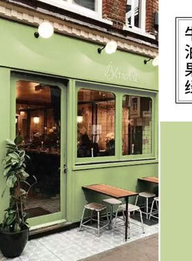 门头外墙漆室外绿色牛油果复古绿浅绿乳胶漆户外防水防晒涂料油漆