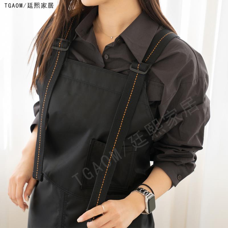 防水围裙夏季薄款咖啡师美发厨房家用餐饮专用工作服定制logo印字