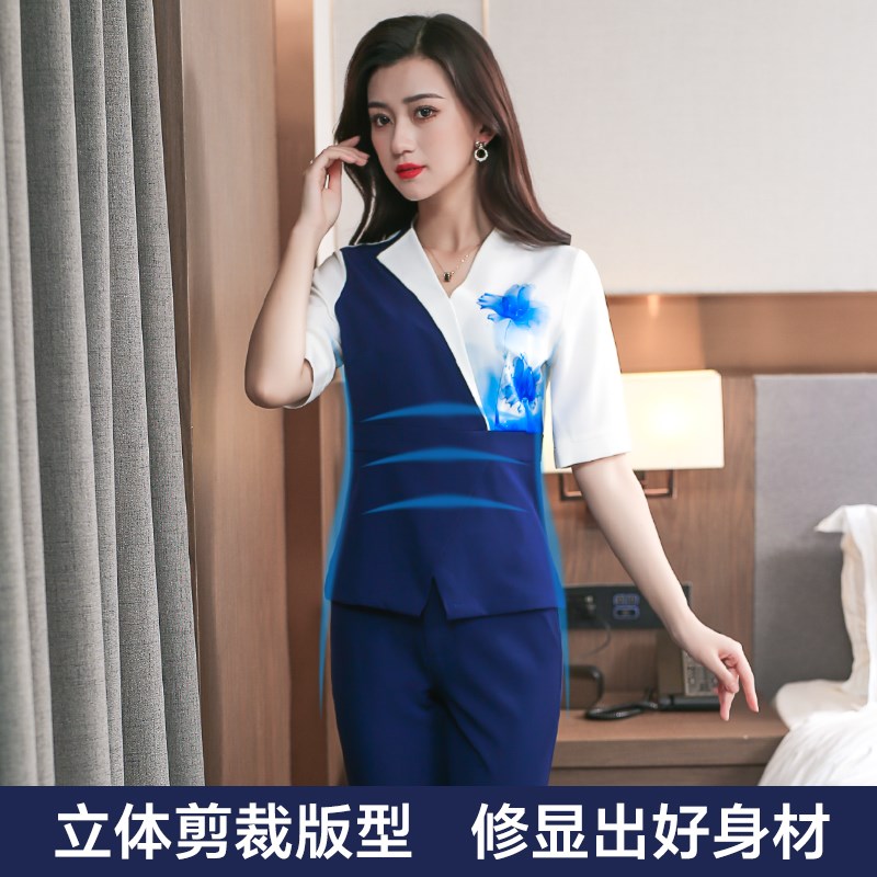 高端技师美容院工作服美容师新款spa足浴气质养生足疗按摩衣套装