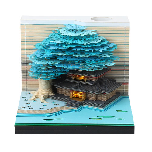 创意生日礼物会议纪念礼品纸雕模型桌面摆件便利贴纸3D立体便利贴