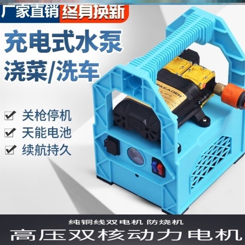 小型充电式抽水泵锂电家用户外浇水泵磅农用灌溉抽水机电动浇菜机