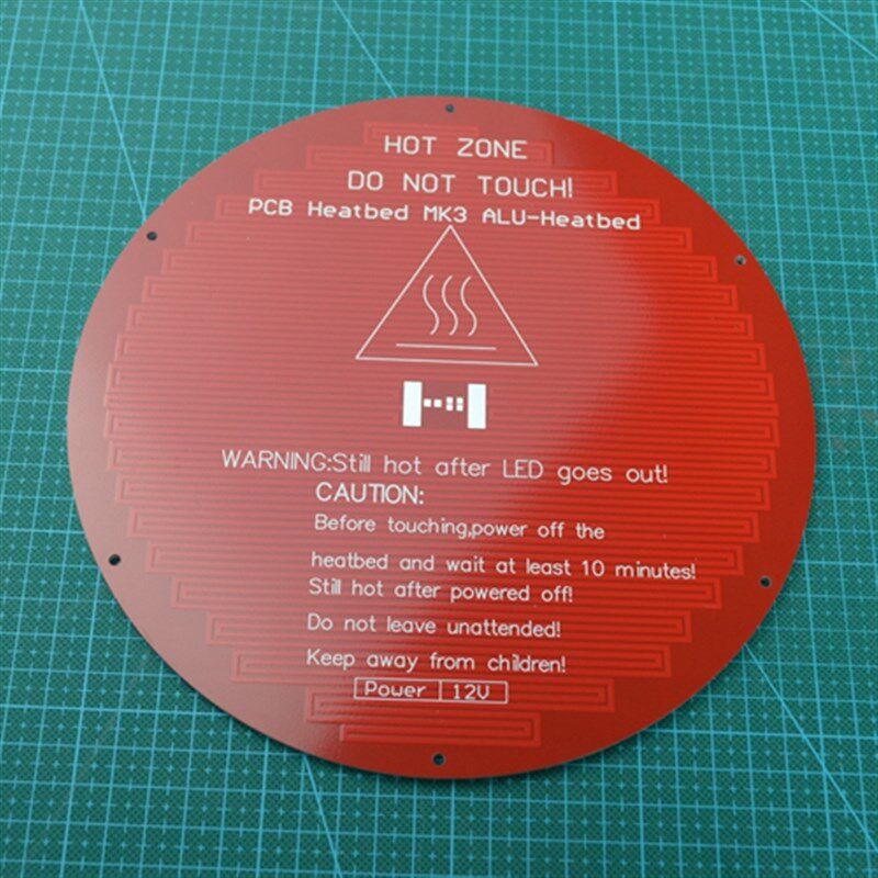3D印表机 Delta rostock 铝基板圆形热床 PCB Heatbed MK3 ALU