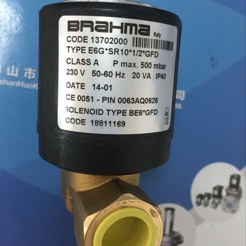 BRAHMA电磁阀E6G*SR10*1/2*GFD 230V