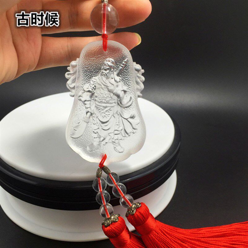琉璃武财神关公汽车挂件后视镜装饰品车载挂饰车内吊饰招财保平安