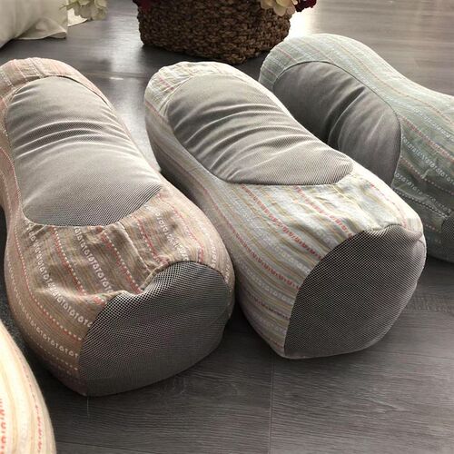 颈椎反弓枕头助睡眠牵引拉伸全荞麦壳不塌陷家用护颈椎圆柱硬枕芯