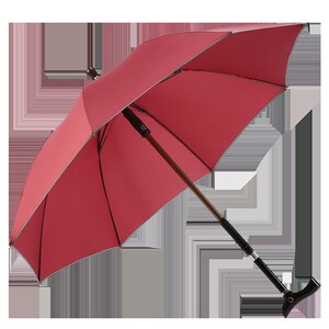 梵爵反光安全 拐杖伞多功能加强加固老人长柄雨伞户外可分离防滑