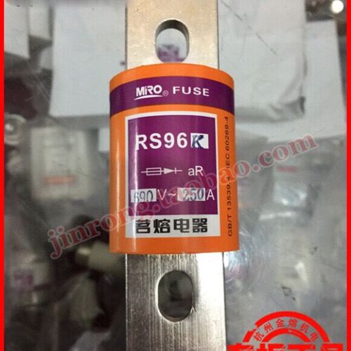 茗熔RS96K 690V 200A 250A 300A 315A 圆管螺栓快速熔断器 保险丝