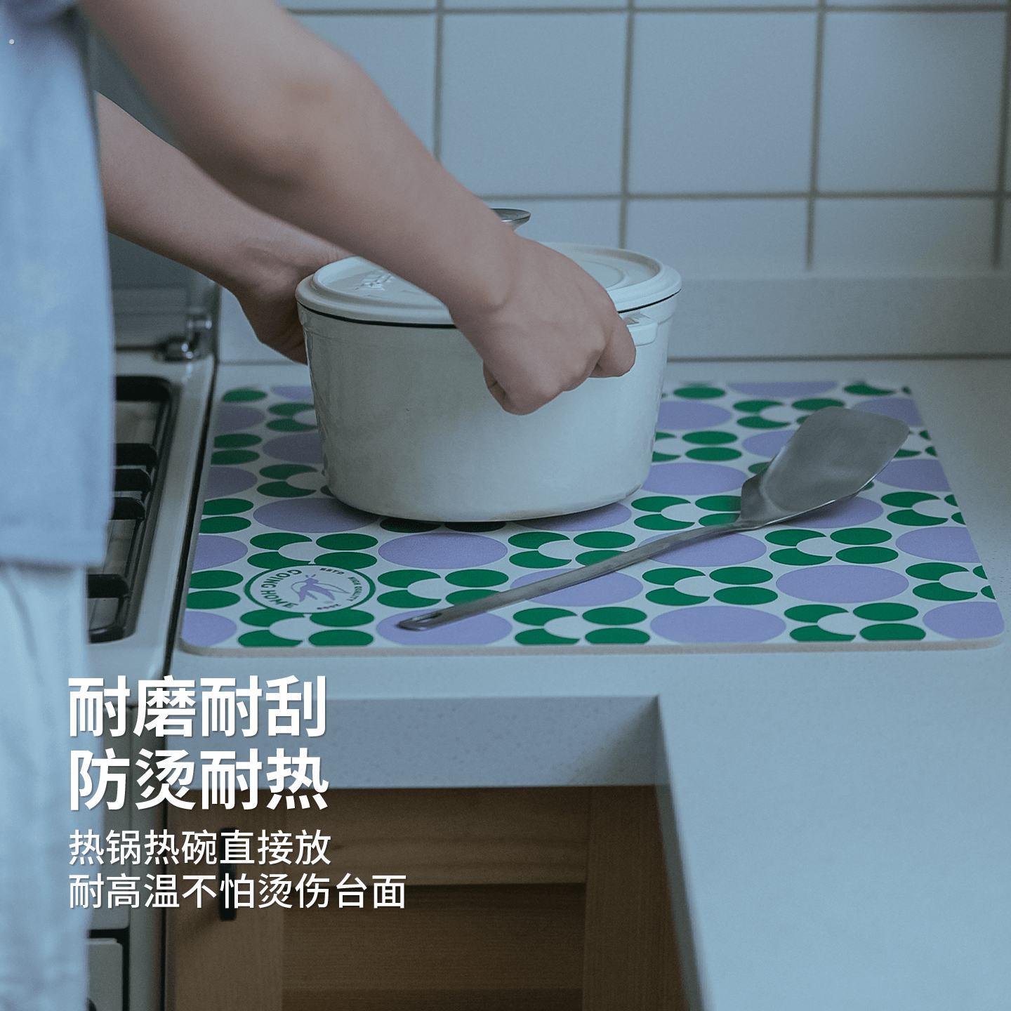 厨房沥水垫台面吸水垫硅藻泥台面垫加厚防烫餐桌垫餐垫隔热垫盘垫