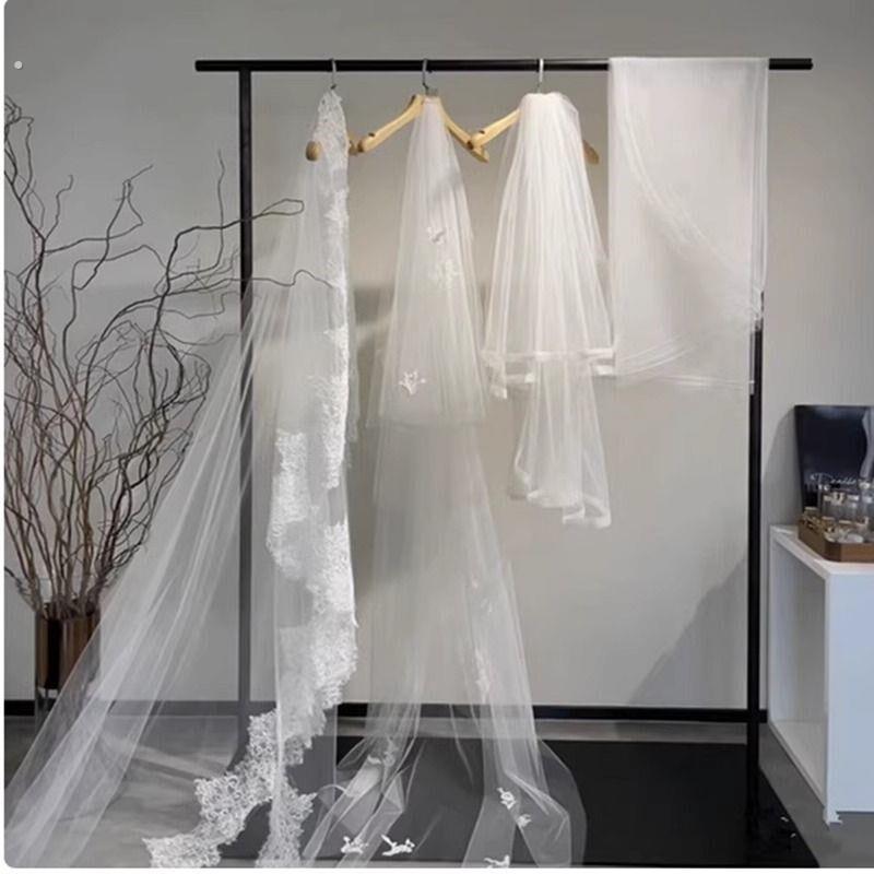 黑色婚纱展示架落地式头纱挂杆照相馆礼服架子汉服秀禾专用挂衣架