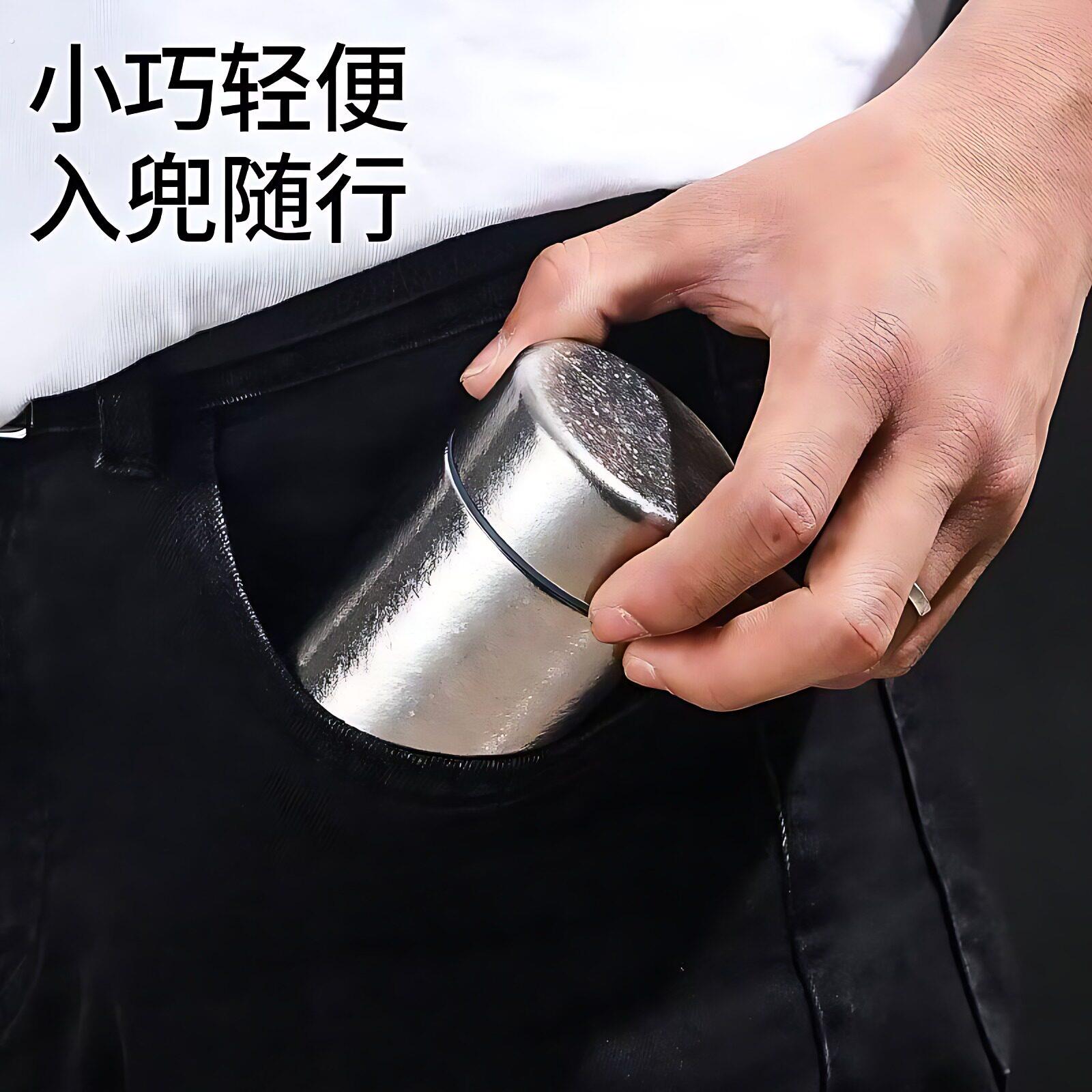 男士随身携带小水杯纯钛轻巧容量保温杯高颜值户外出差杯小旅行口