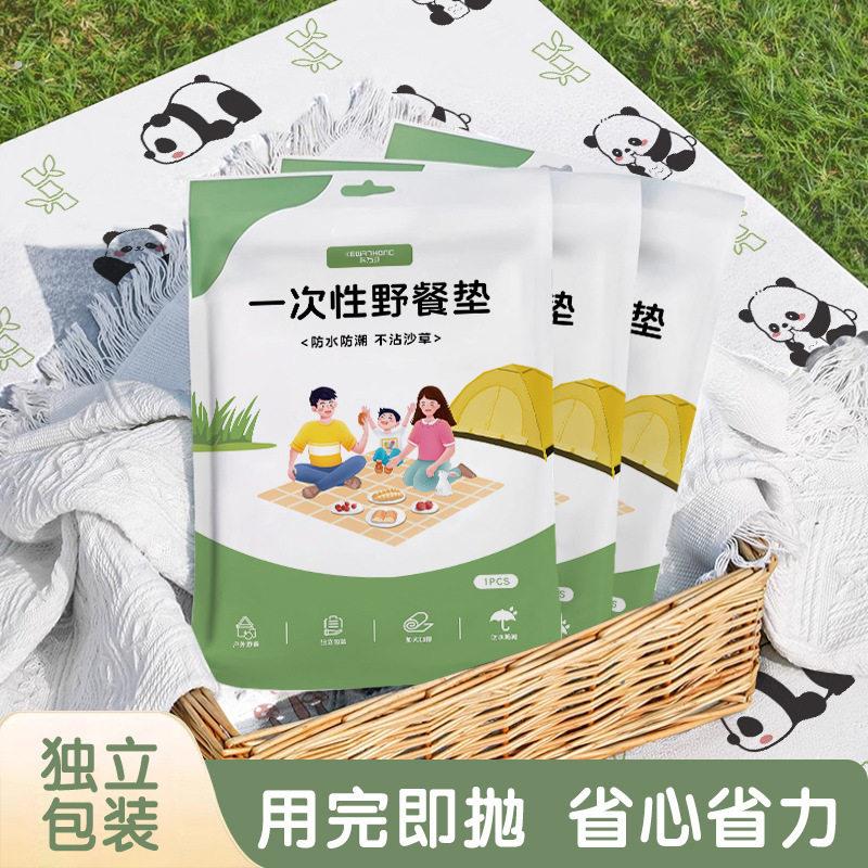 一次性野餐垫防潮户外露营加厚春游垫子可携式地垫郊游沙滩垫野餐