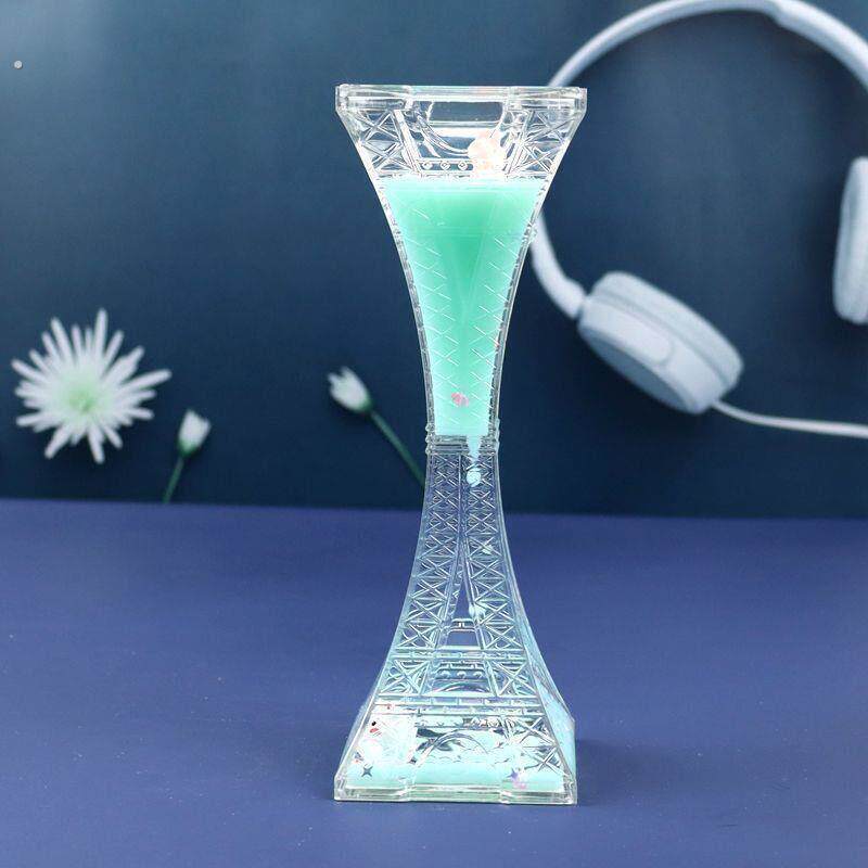 网红同款液体油滴沙漏水滴计时器摆件艾菲尔铁塔压克力生日礼物