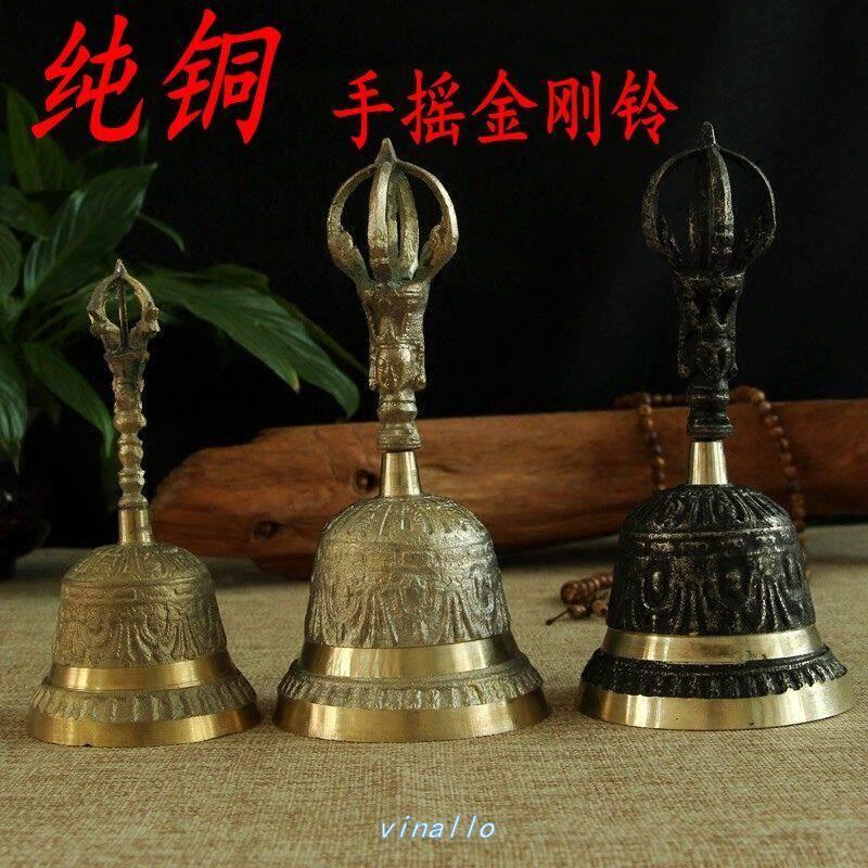 仿古纯铜三叉铃铛手拿摇铃道士铃铜铃法铃阴阳铃招魂铃影视道具