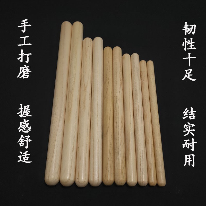 直鼓棒鼓槌鼓锤一对实木木质中国大鼓传统打儿童小鼓广场秧歌红绸图片