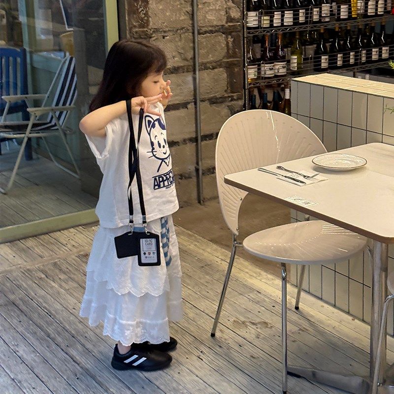 【亲子】柒号童仓洋气芭蕾蛋糕裙夏装新款女大童温柔风长款半身裙