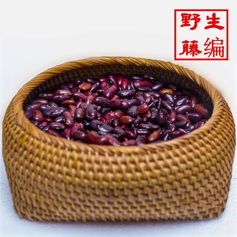 秋藤编糖果盒零食收纳筐 水果盘瓜子碟围棋盒 桌面篮针线茶点盒子