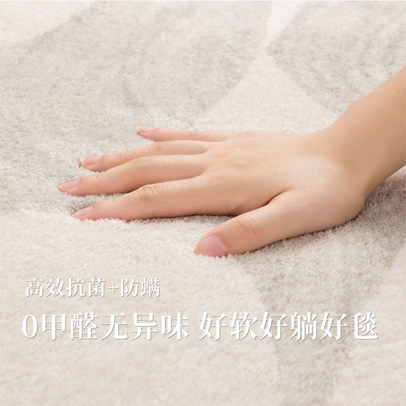 儿童房卡通地毯卧室女孩男孩房间家用可爱毛绒床边毯防滑飘窗地垫
