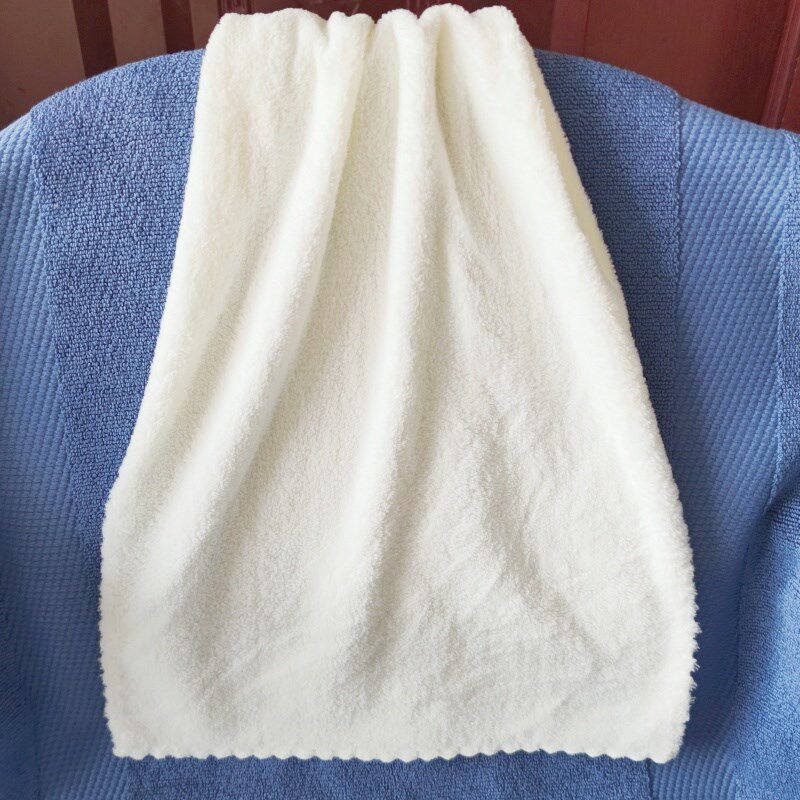 50条珊瑚绒乳黄米白毛巾吸水不掉毛理发足疗洗浴宾馆家用清洁抹布图片