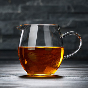 财盛窑耐热玻璃公道杯茶海分茶器花茶杯泡茶杯龙蛋公道杯茶具配件