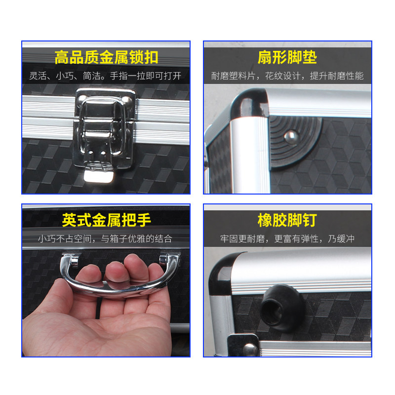 无线话筒铝箱一拖二四通用航空防震舞台收纳麦克风便携式手提铝箱