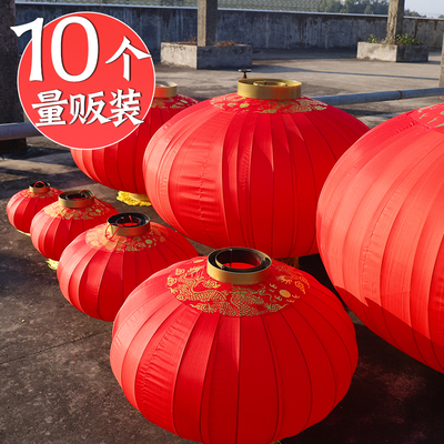 【10个量贩装】48寸钢丝宫灯新年春节大红灯笼装饰挂饰中国风宫灯