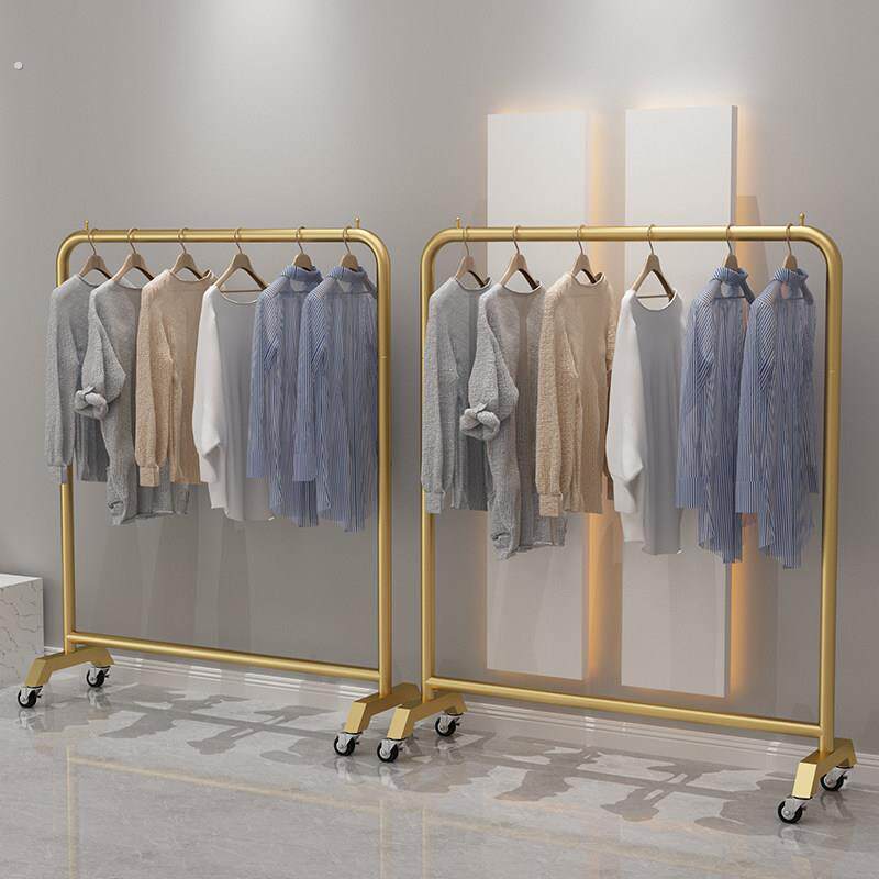 加厚服装店展示架女装陈列中岛龙门货架专用摆摊上墙挂衣杆移动