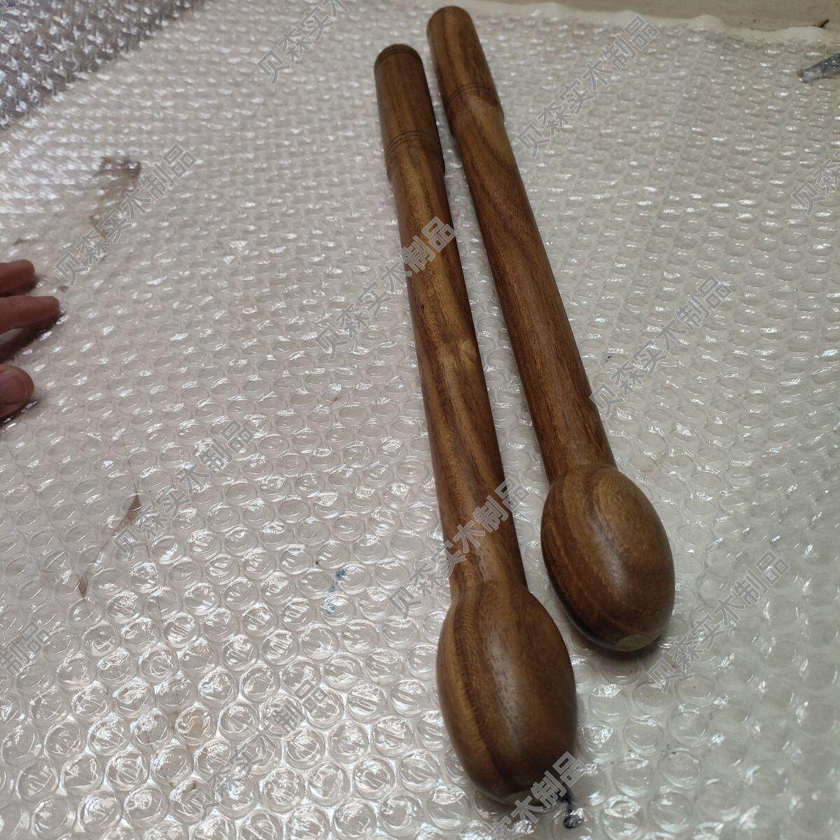 新款鼓槌鼓棒高档实木鼓槌打鼓棒一对专业牛皮鼓战鼓大鼓实木定做