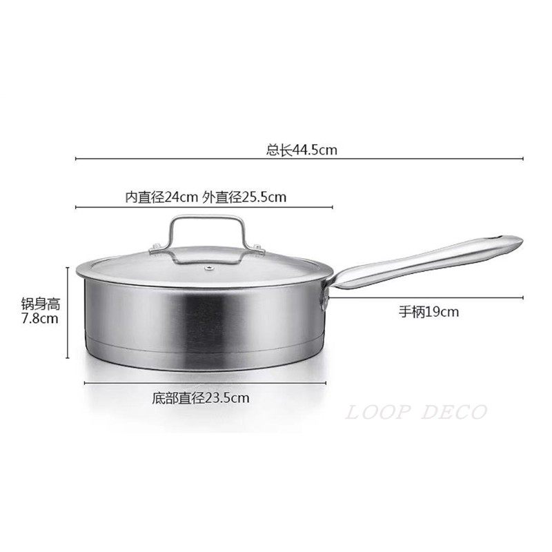 不锈钢锅具组合平底锅汤锅样板房间厨房饰品摆件组合套装橱柜装饰